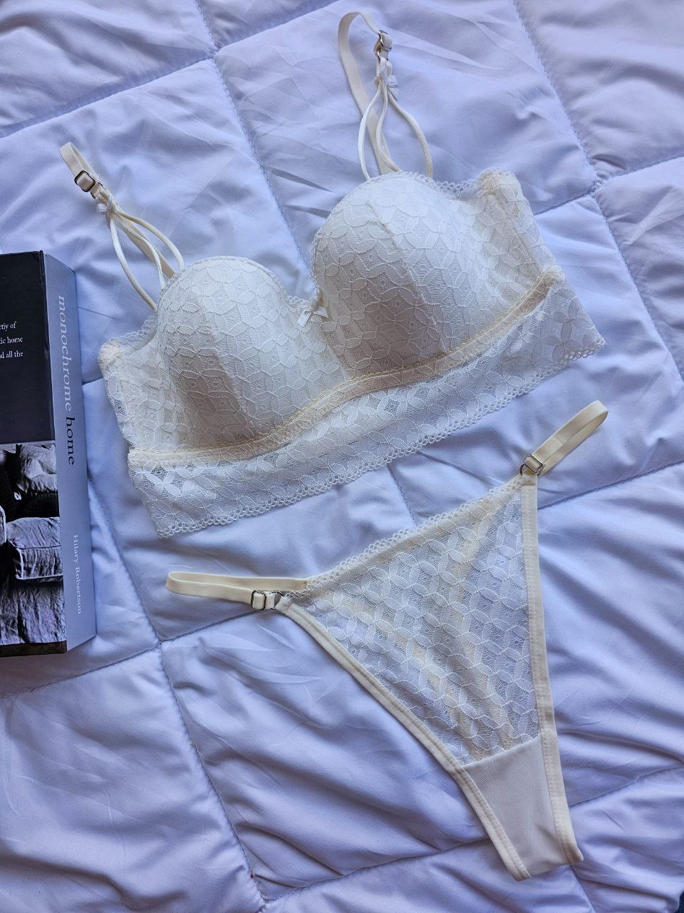 Lotus Bralet Takımı Bralet Tanga Set Kadın İç Giyim Seksi İç Çamaşır Takımı Sütyen Külot Set